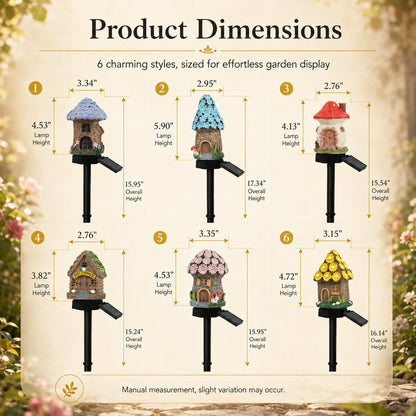 🍄Make Your Garden Into A Wonderland✨Solar Fairy-Tale Mushroom Cottage Garden Light