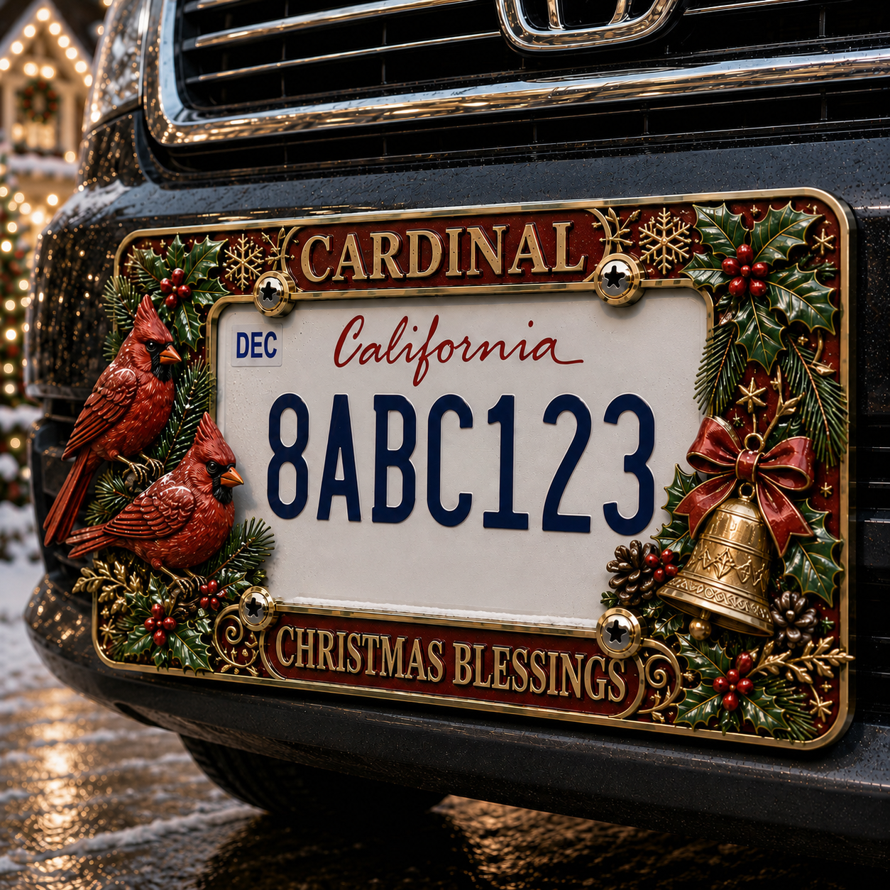 🔥LAST DAY 70% OFF-🎄Christmas License Plate Frame – Festive Style for Every Ride