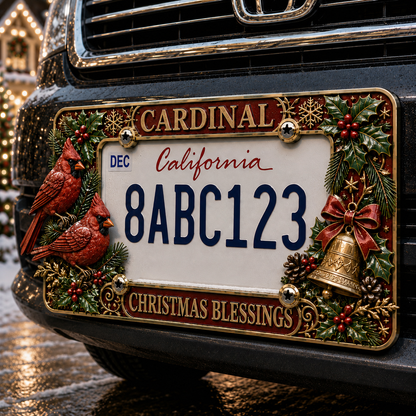 🔥LAST DAY 70% OFF-🎄Christmas License Plate Frame – Festive Style for Every Ride