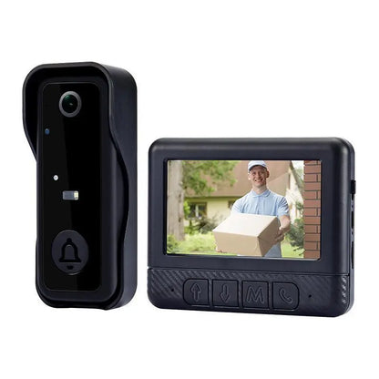 🔥X6F Wireless Video Doorbell Camera🛡️ 4.3‑Inch HD Color Screen, Night Vision, No WiFi & No App Required for Home Security