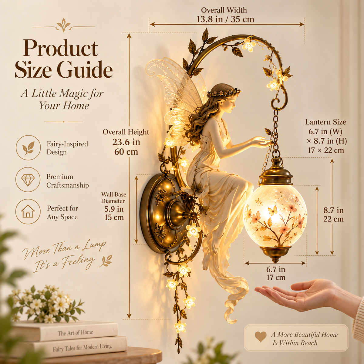 ⏰Limited Stock 50% OFF -🧚✨ Enchanted Fairy Blossom Lantern Wall Light 🌸🏮
