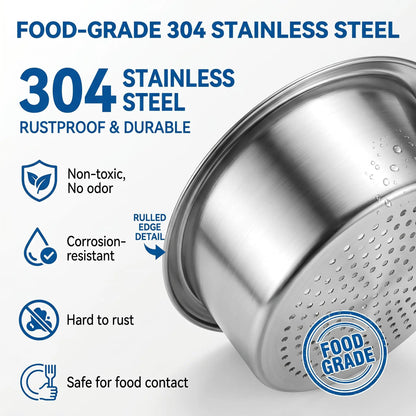 🔥Swan Kitchen Sink Drain Basket🦢Stainless Steel Food Waste Catcher