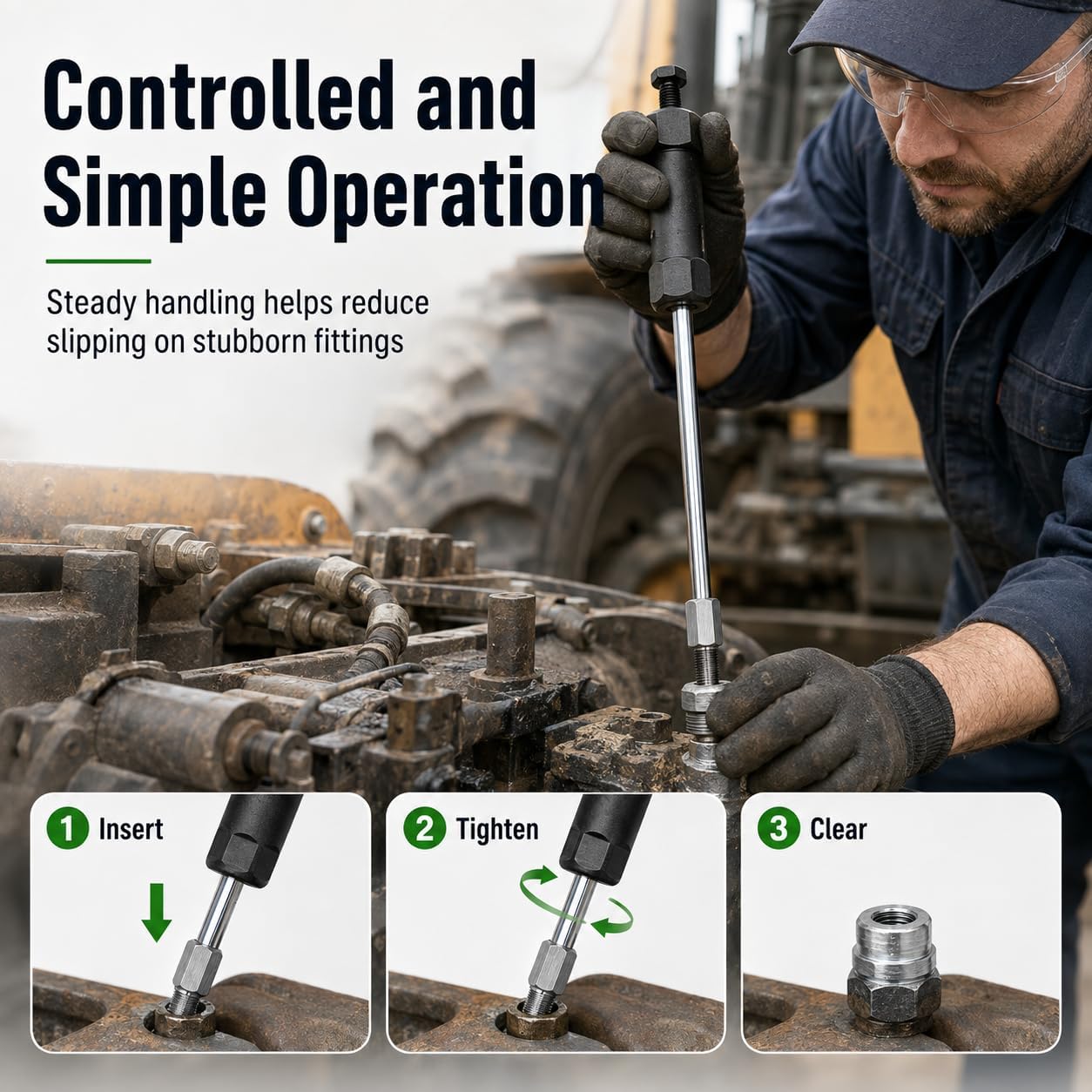 Grease Fitting Cleaner Operation