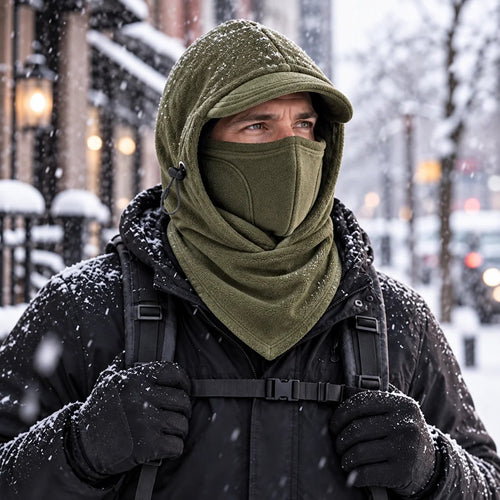 🔥Last Day 52% OFF🔥❄️3-in-1 Fleece Winter Hood – Adjustable Face & Neck Coverage