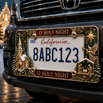 🔥LAST DAY 70% OFF-🎄Christmas License Plate Frame – Festive Style for Every Ride