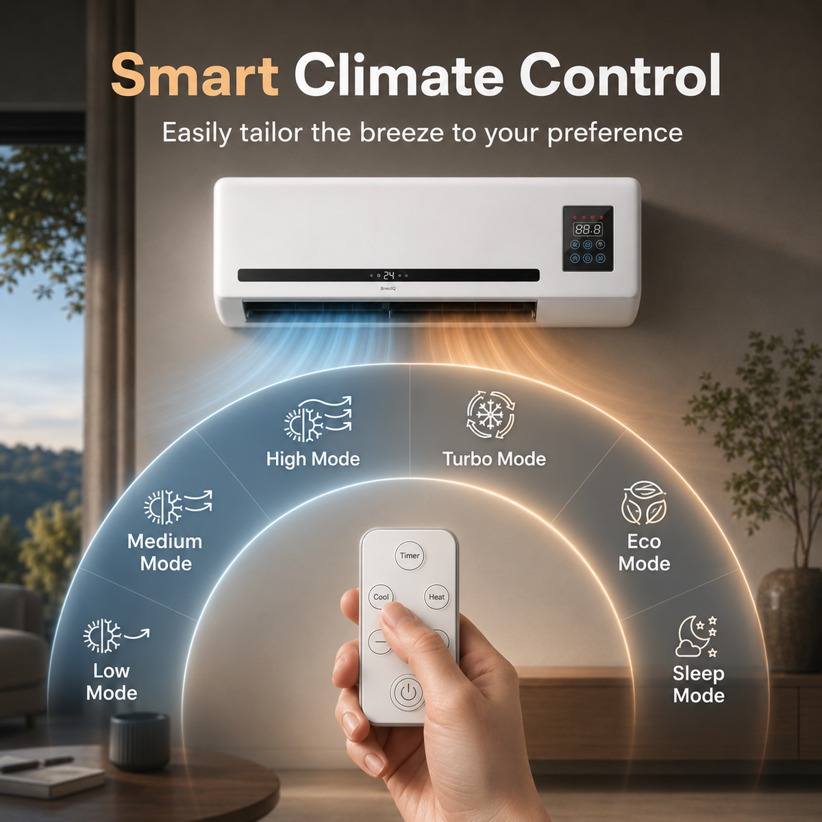 Fast Cooling & Heating❄️🔥 2-in-1 Wall-Mounted Heater & Air Cooler | Built for Everyday Living🍃