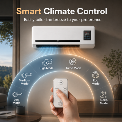 Fast Cooling & Heating❄️🔥 2-in-1 Wall-Mounted Heater & Air Cooler | Built for Everyday Living🍃