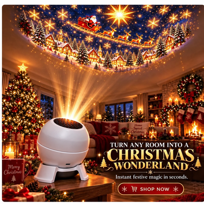 ✨Christmas Rotating Projector Light – 8 Festive Scenes🎄