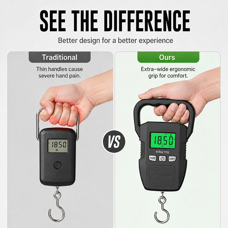 ⚖️Digital Luggage Scale – 🧳50kg/110lb Portable Hanging Travel Scale