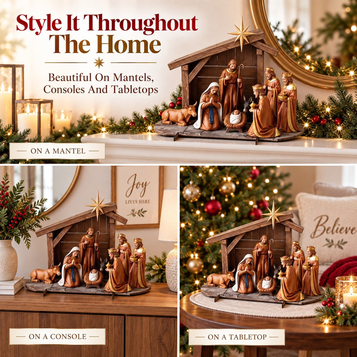 🎁 Christmas Tabletop Keepsake | Warm, Timeless Holiday Decor for Your Home
