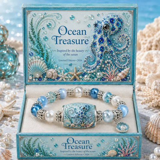 🌊 Last Day 49% OFF – Ocean Theme Charm Bracelet Collection | Blue Beaded Marine Life Jewelry Inspired by the Sea 💙🐚