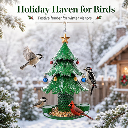 🎄Christmas Tree Bird Feeder🔥Festive Hanging Backyard Holiday Decor