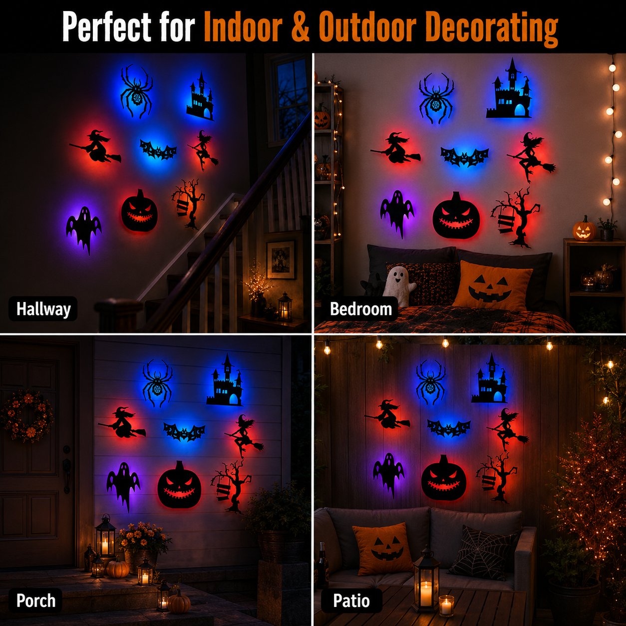 🎃 3D Light-Up Halloween Wall Decals — Turn Any Wall Into a Spooky Glow Show! 👻✨