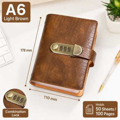 📒🔒 LAST DAY 50% OFF！Lockable A6 Money Savings Notebook with 3-Digit Code L