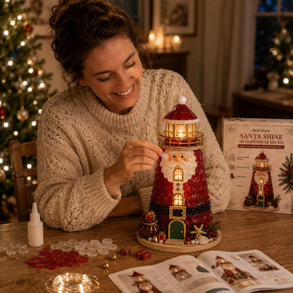 ✨Light‑Up Christmas Character Lighthouse | Complete DIY Craft Kit For Holiday Decor