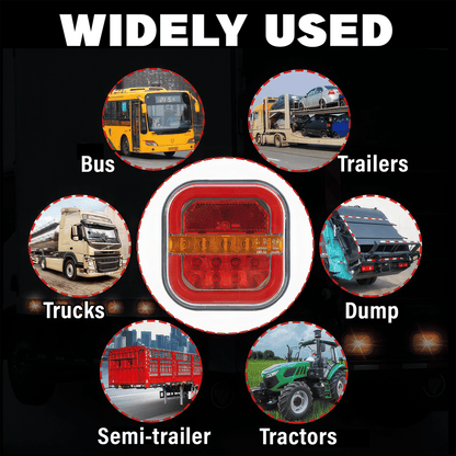🚛 Wireless LED Trailer Lights – 2.4GHz Signal, IP67 Waterproof Brake & Turn Lights