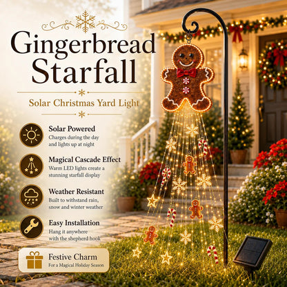 🎄 Gingerbread Magic Solar Holiday Yard Light