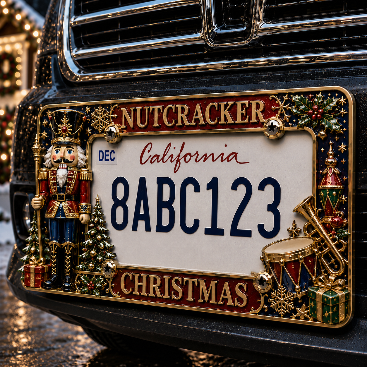 🔥LAST DAY 70% OFF-🎄Christmas License Plate Frame – Festive Style for Every Ride