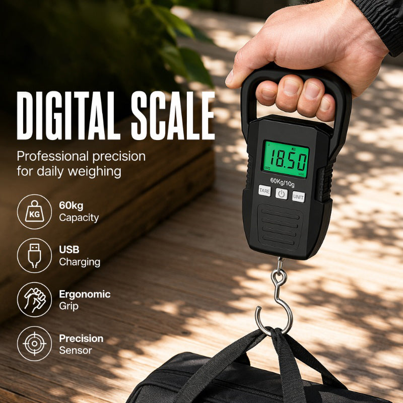 ⚖️Digital Luggage Scale – 🧳50kg/110lb Portable Hanging Travel Scale