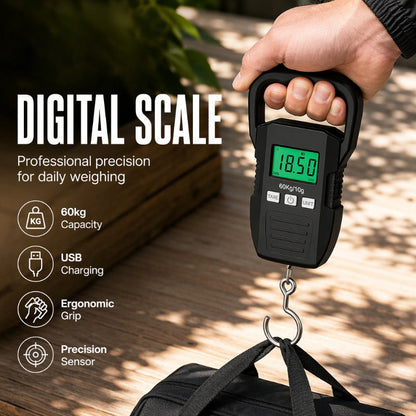 ⚖️Digital Luggage Scale – 🧳50kg/110lb Portable Hanging Travel Scale