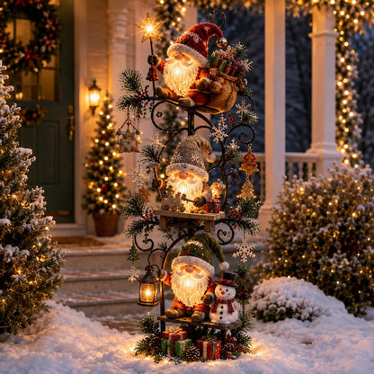 🎄🍄 Christmas Gnome Workshop Solar Garden Light 🎁🌟
