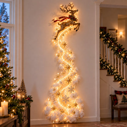🎄48% OFF｜Christmas Magic Trail Wall Light – Layered Lighted Christmas Scene✨