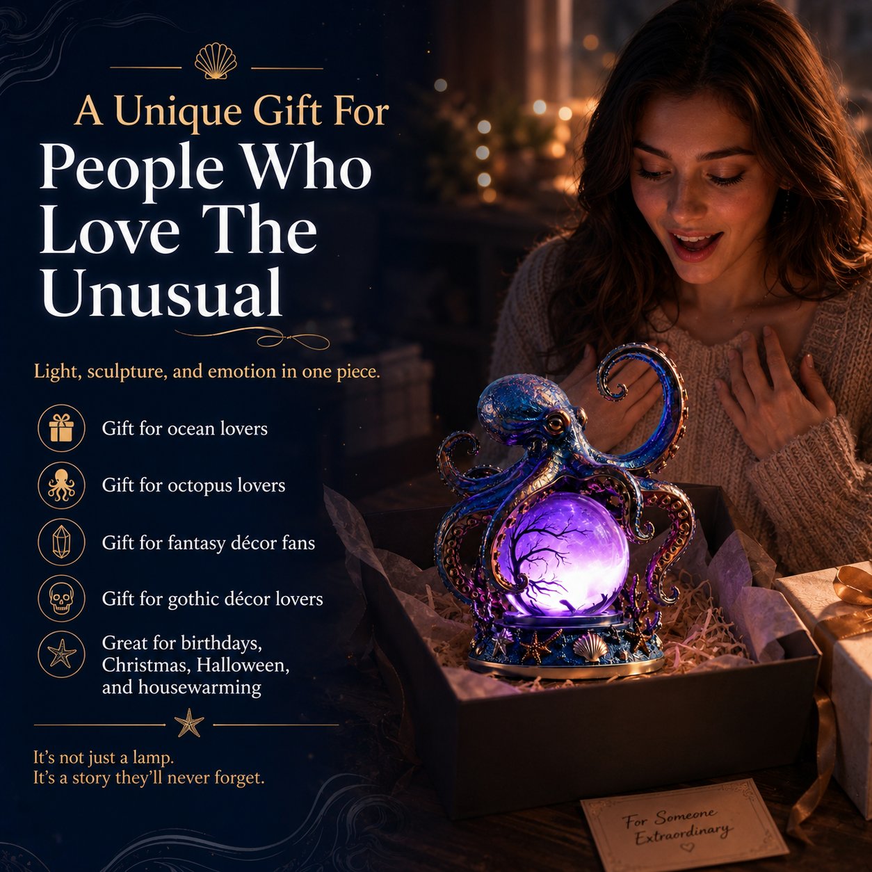 ⏰Final 47% OFF🐙 Deep Sea Octopus Crystal Ball Lamp