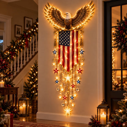🗽 Liberty 250 Starfall Wall Glow – Patriotic Anniversary Lighted Keepsake
