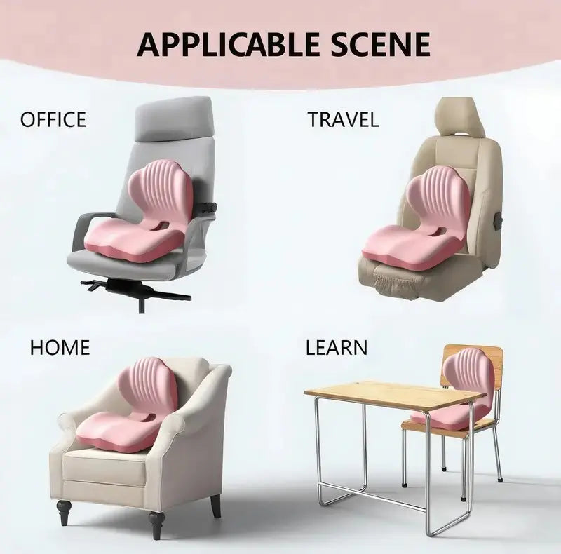❤️Sit Longer in Comfort with Ergonomic Memory Foam Back & Seat Support