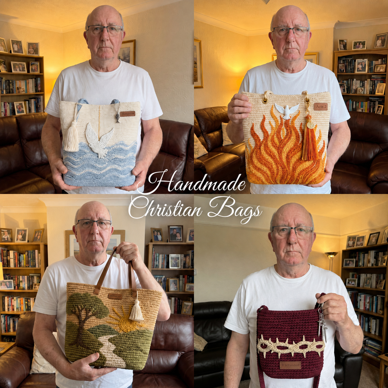 🕊️May God be with you✝️Handcrafted Christian-Inspired Bag👜