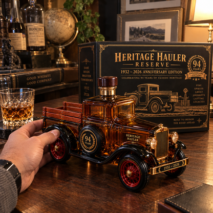 🚚🥃 Heritage Hauler Reserve – 94th Anniversary Vintage Truck Whiskey Decanter  | Collector's Edition Gift🎁