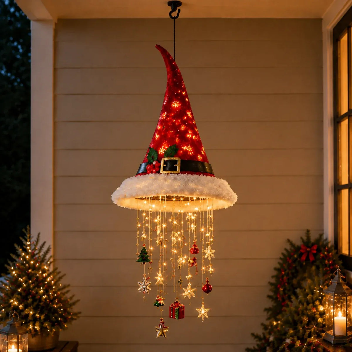 🎅Glowing Santa Hat Chandelier – Make Your Home Sparkle This Christmas! 49% OFF LAST DAY