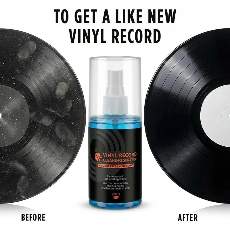 🎵 Anti-Static Vinyl Record Cleaning Spray – Dust, Fingerprint & Groove Care