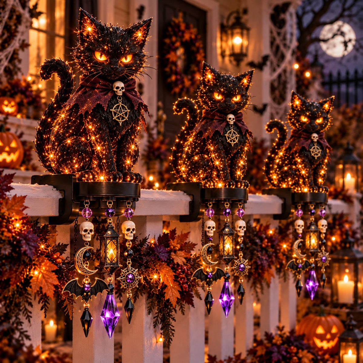 👻🎃 Halloween Character Cascade Railing Lights