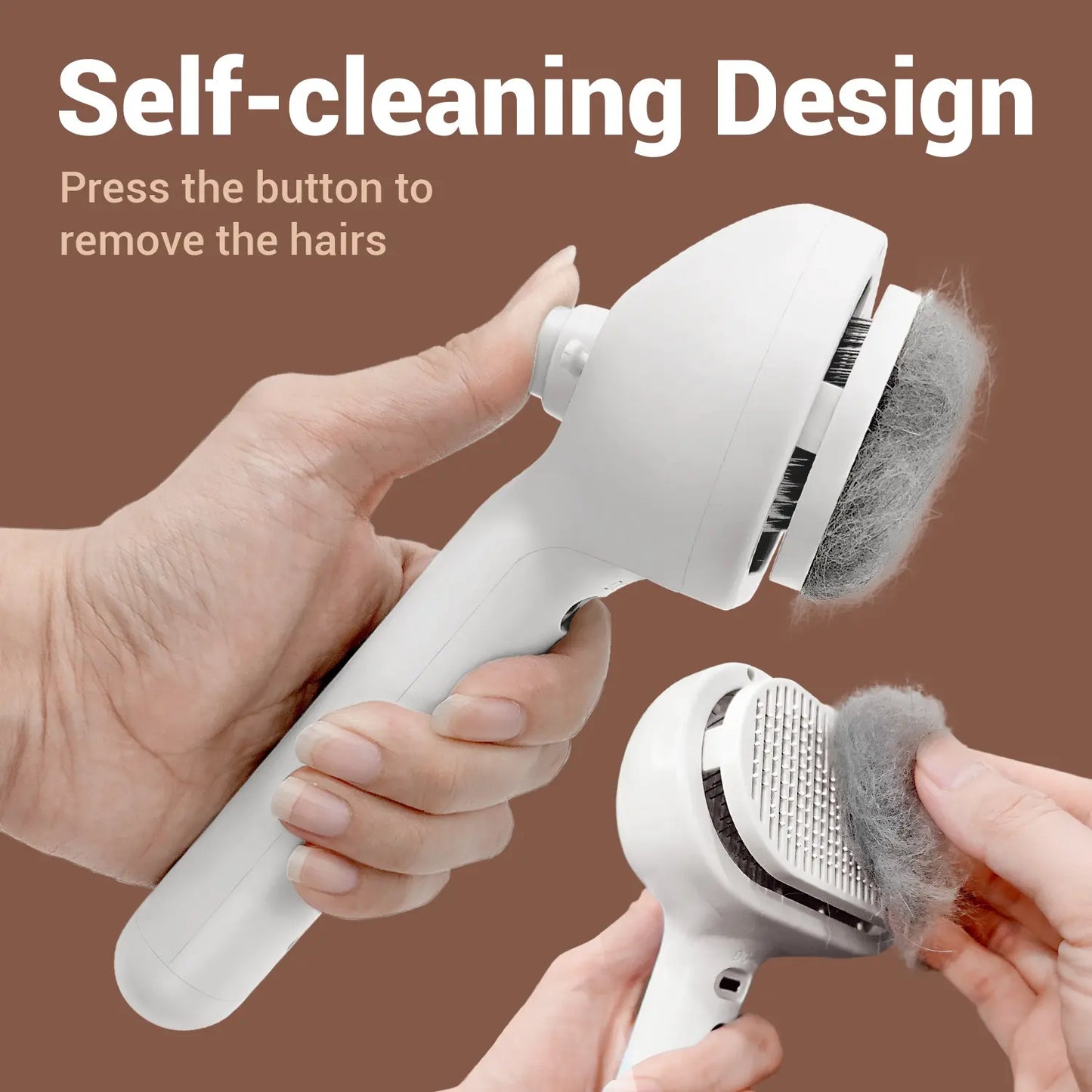 3-in-1 Steam Pet Brush | Self-Cleaning Deshedding & Massage Tool for Cats & Dogs