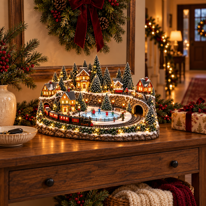 🎄✨ magical lighted christmas village – animated holiday decoration with festive charm 🎁