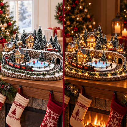 🎄✨ magical lighted christmas village – animated holiday decoration with festive charm 🎁