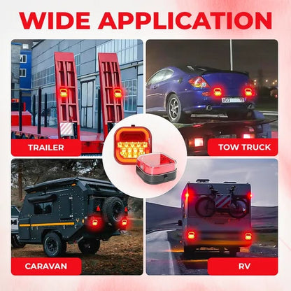🚛 Wireless LED Trailer Lights – 2.4GHz Signal, IP67 Waterproof Brake & Turn Lights
