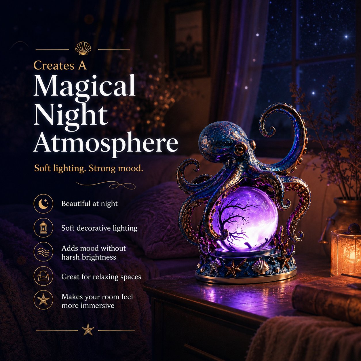 ⏰Final 47% OFF🐙 Deep Sea Octopus Crystal Ball Lamp