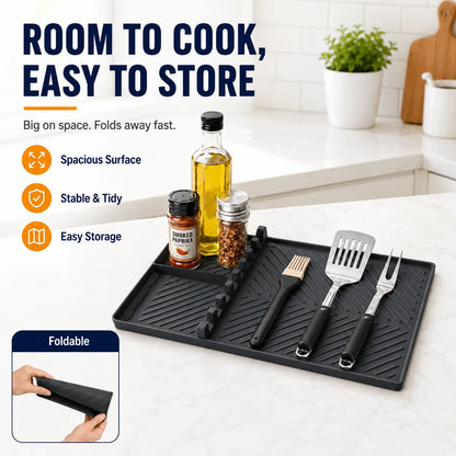 16.5x11' Silicone Mat – Heat Resistant, Dishwasher Safe, Non-Slip for Grill & Counter