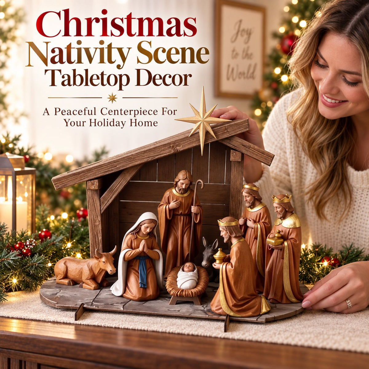 🎁 Christmas Tabletop Keepsake | Warm, Timeless Holiday Decor for Your Home