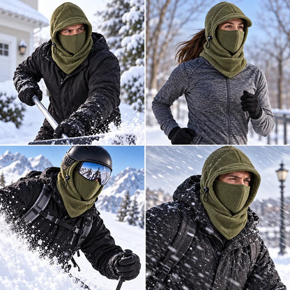 🔥Last Day 52% OFF🔥❄️3-in-1 Fleece Winter Hood – Adjustable Face & Neck Coverage