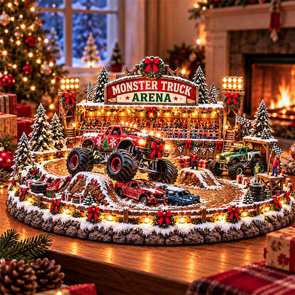 🚗 Christmas Classic Gas Station Village –4 Holiday Vehicle Scenes