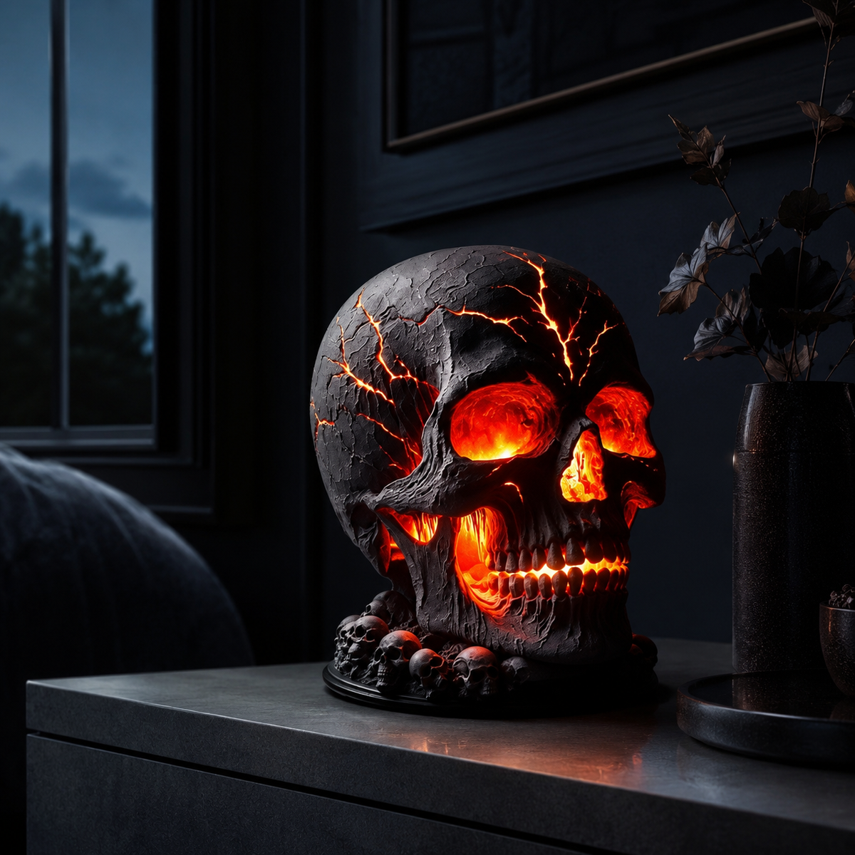Last Day 45% OFF & Free Shipping🔥🔥Molten Skull Lava Lamp💀