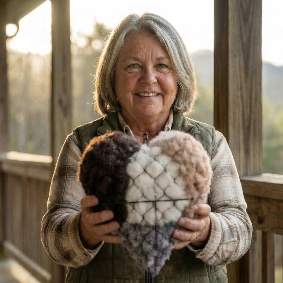 🪶Handmade Heart-Shaped Alpaca Fiber for Bird Nesting-Help Wild Birds Build Warm Nests