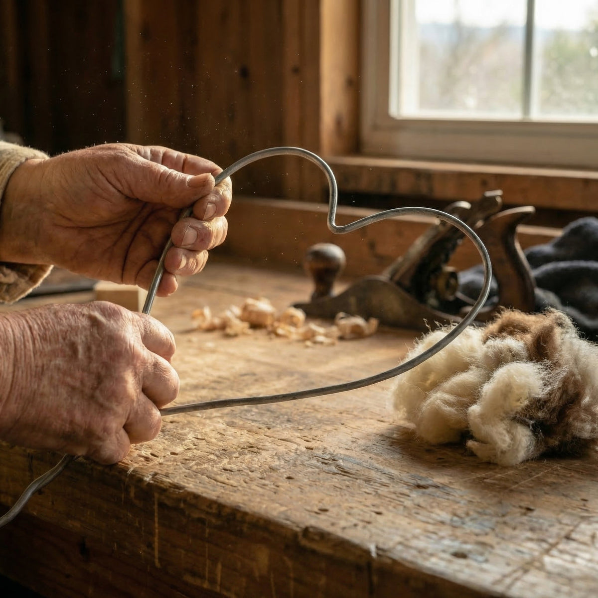 🪶Handmade Heart-Shaped Alpaca Fiber for Bird Nesting-Help Wild Birds Build Warm Nests