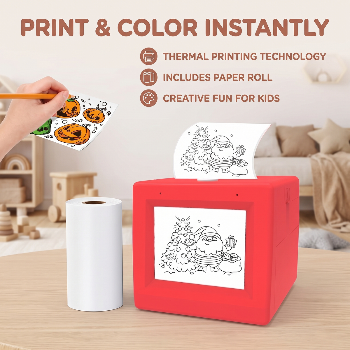 Ahlwocore voice-activated mini sticker printer - Mini Sticker Printer