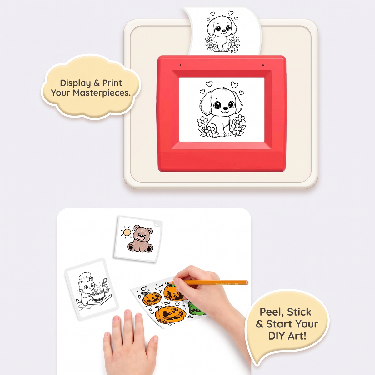 Ahlwocore voice-activated mini sticker printer - Mini Sticker Printer