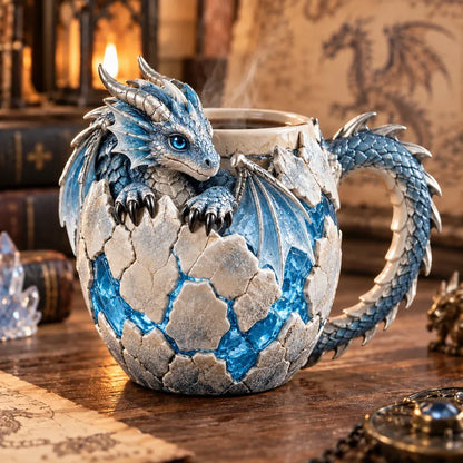 ⏳ Last Day 50% OFF – 🐉 Dragonbound  Sculpted Dragon Mug Collection | 6 Fantasy Realm Designs with Raised 3D Dragon Details ☕