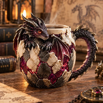 ⏳ Last Day 50% OFF – 🐉 Dragonbound  Sculpted Dragon Mug Collection | 6 Fantasy Realm Designs with Raised 3D Dragon Details ☕